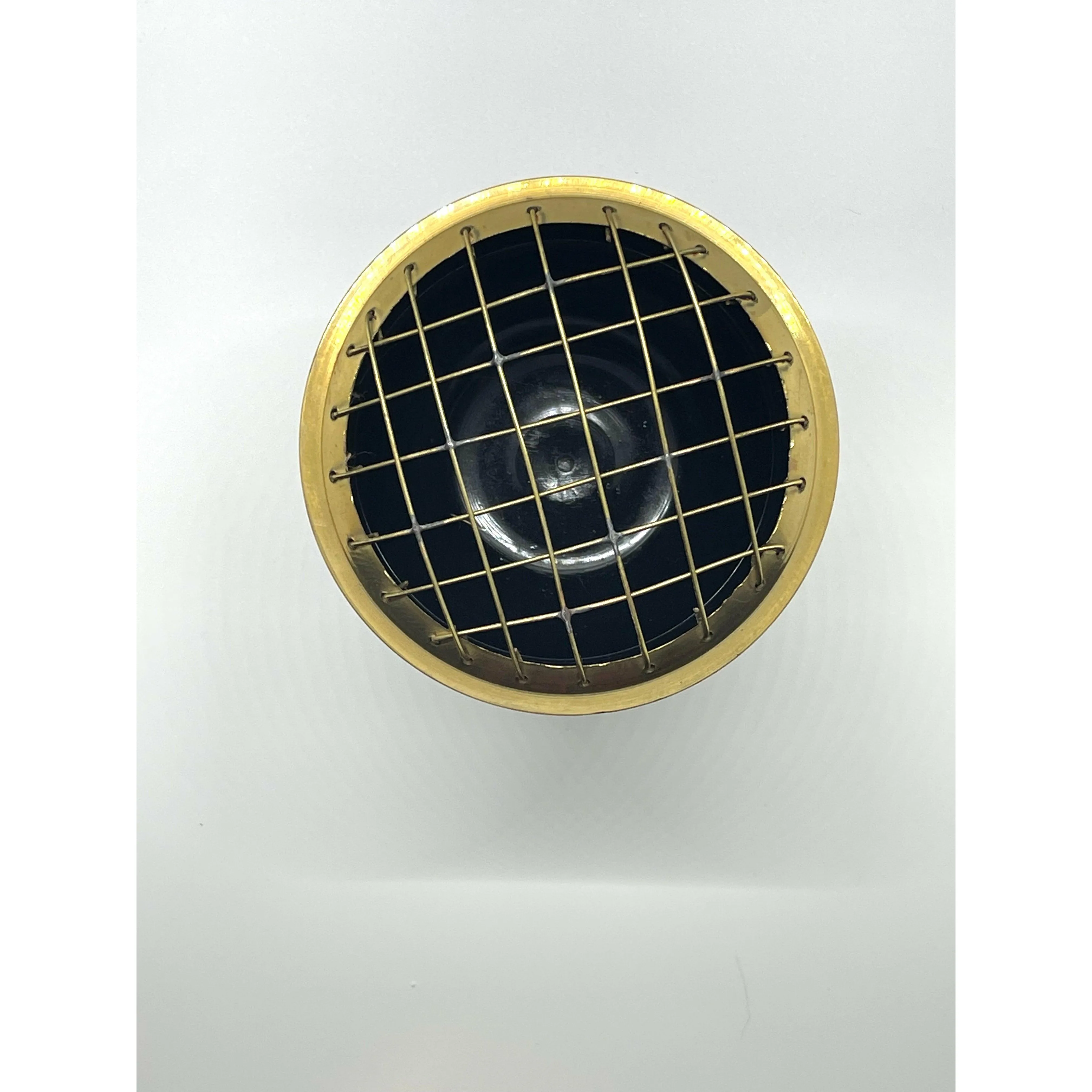 Carved Brass Screen Charcoal Burner with Coaster