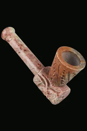 Carved Stone Hand Pipe