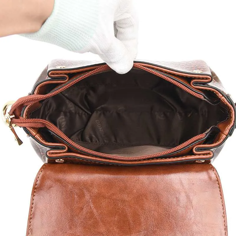 Cayman Faux Leather Shoulder Bag