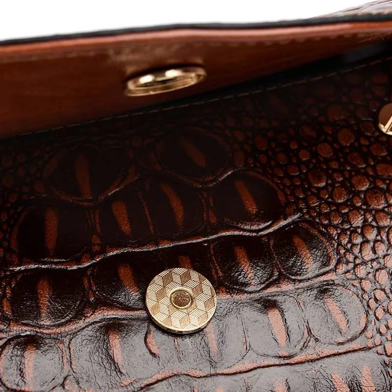 Cayman Faux Leather Shoulder Bag