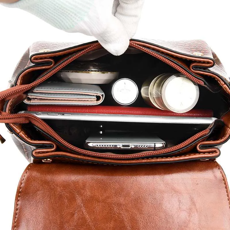 Cayman Faux Leather Shoulder Bag