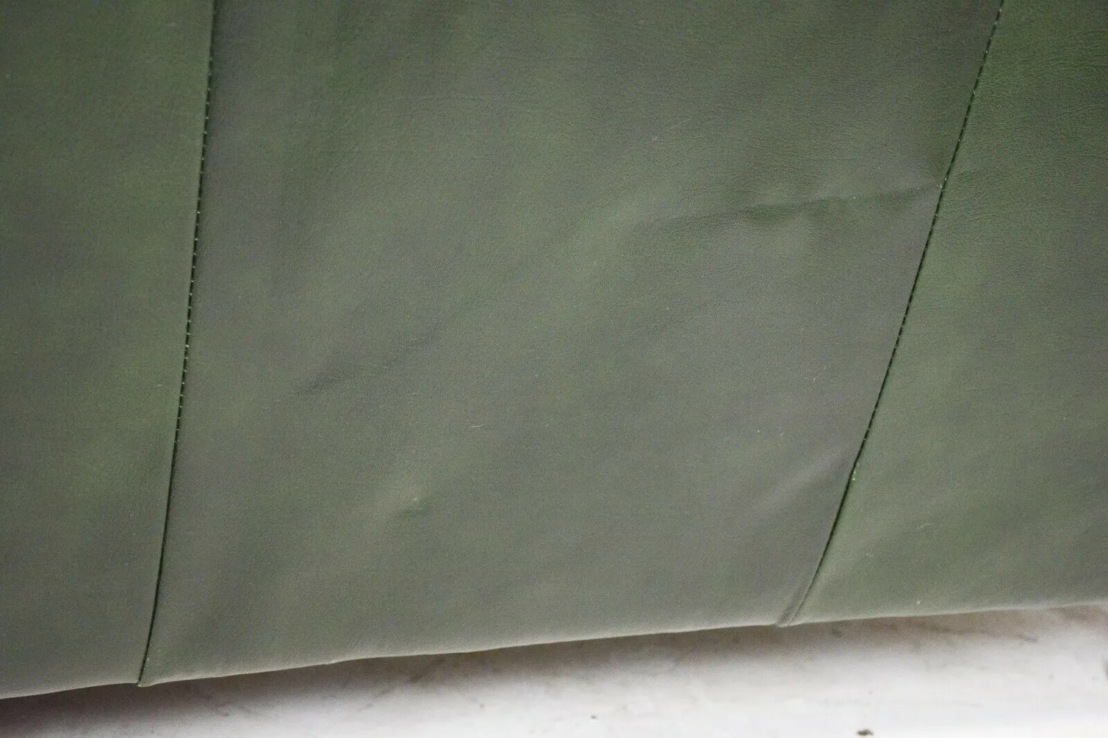 Chesterfield Sofa and Chairs Set, British Leather Green Curved Back, Vintage!