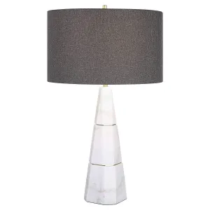 Citadel White Marble Table Lamp