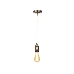 Dale Single Light Antique Brass Suspension Ceiling Light