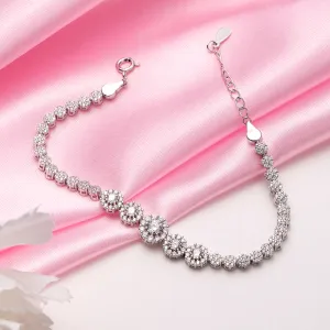 Dazzling Adjustable 925 Silver Bracelet