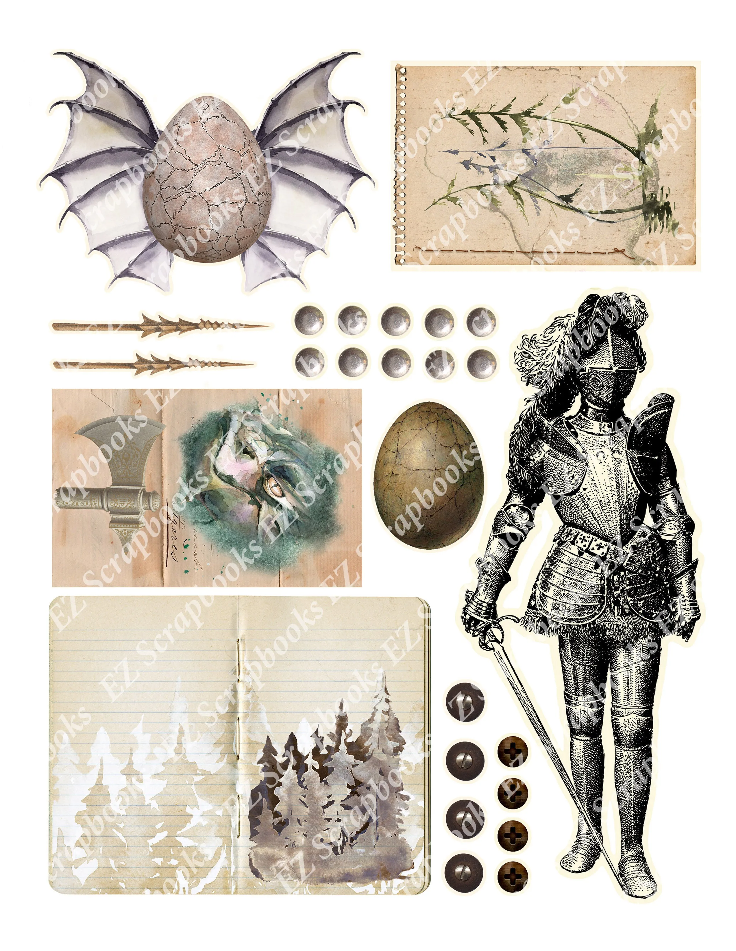 Dazzling Dragons Embellishments 2 - 9471