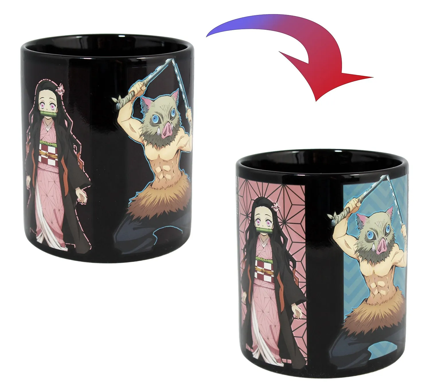 Demon Slayer Manga Anime Heat Color Changing Coffee Mug Tea Cup 16 oz.