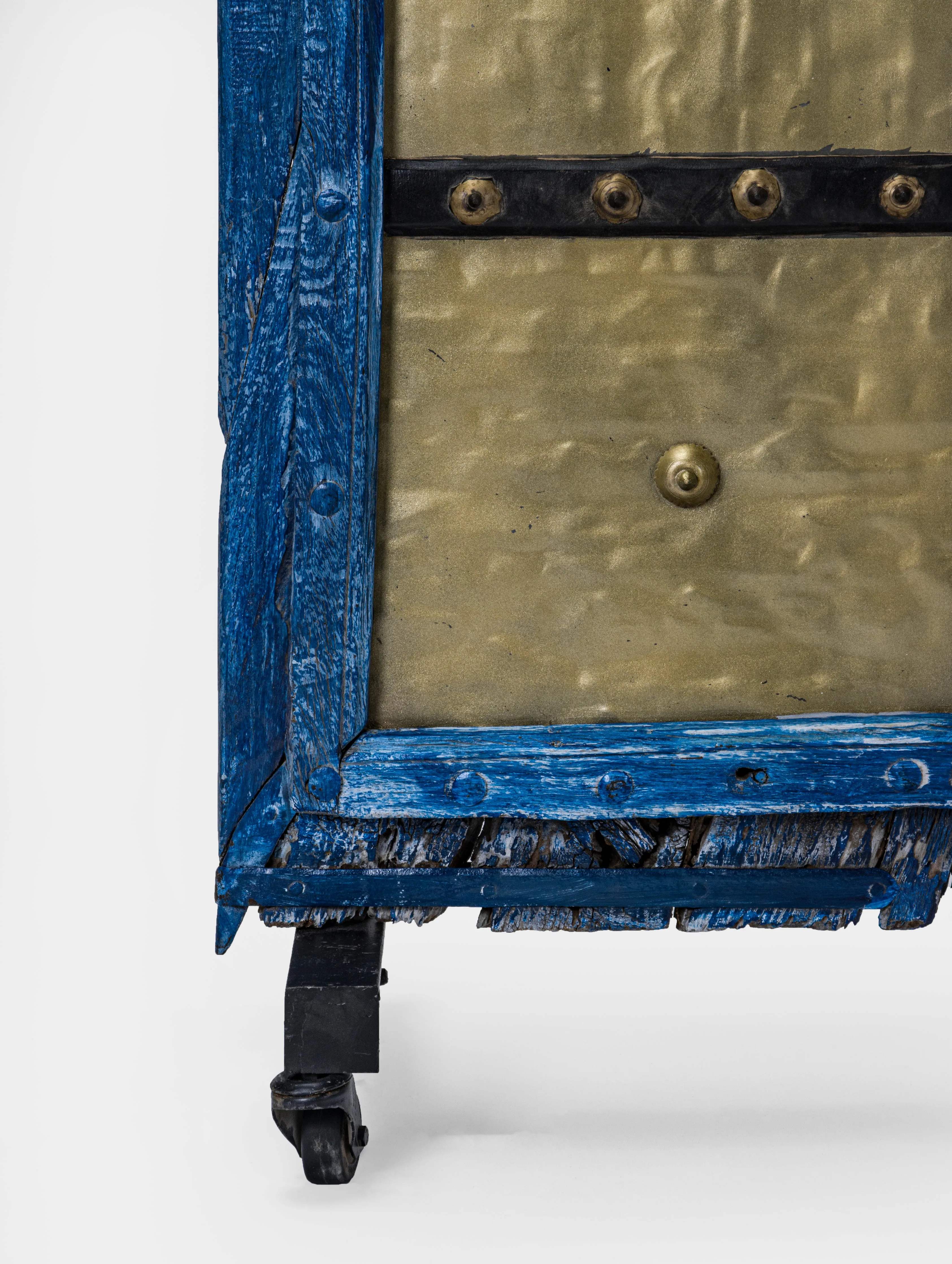 Distress Blue Marwari Door