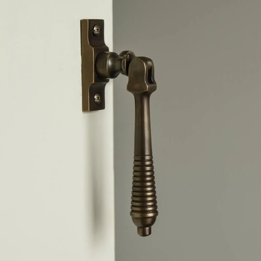 Distressed Antique Brass Beehive Casement Window Fastener
