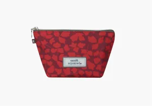 Earth Squared - Make-Up Bag - Oil Cloth - Autumn Red - 25x13x8cms
