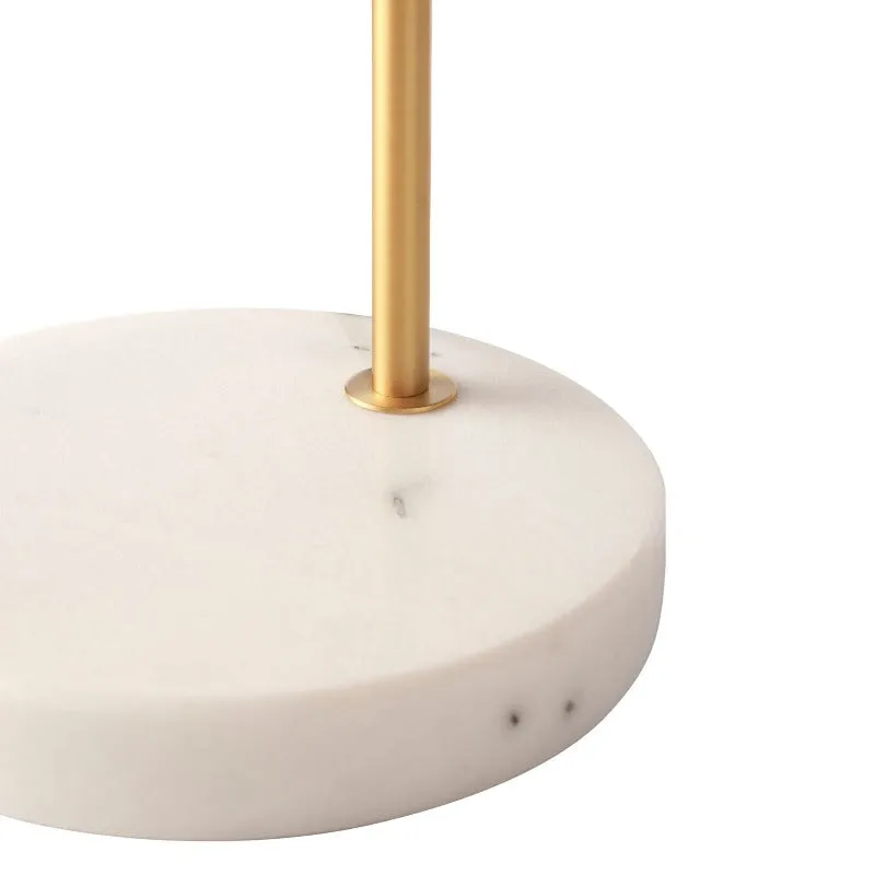 Elegant Antique Brass & Marble Table Lamp
