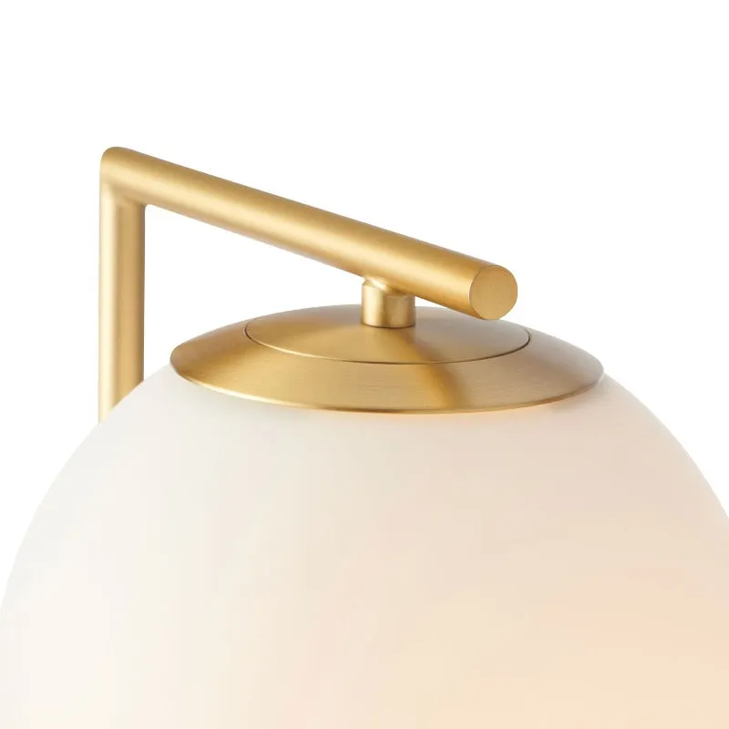 Elegant Antique Brass & Marble Table Lamp