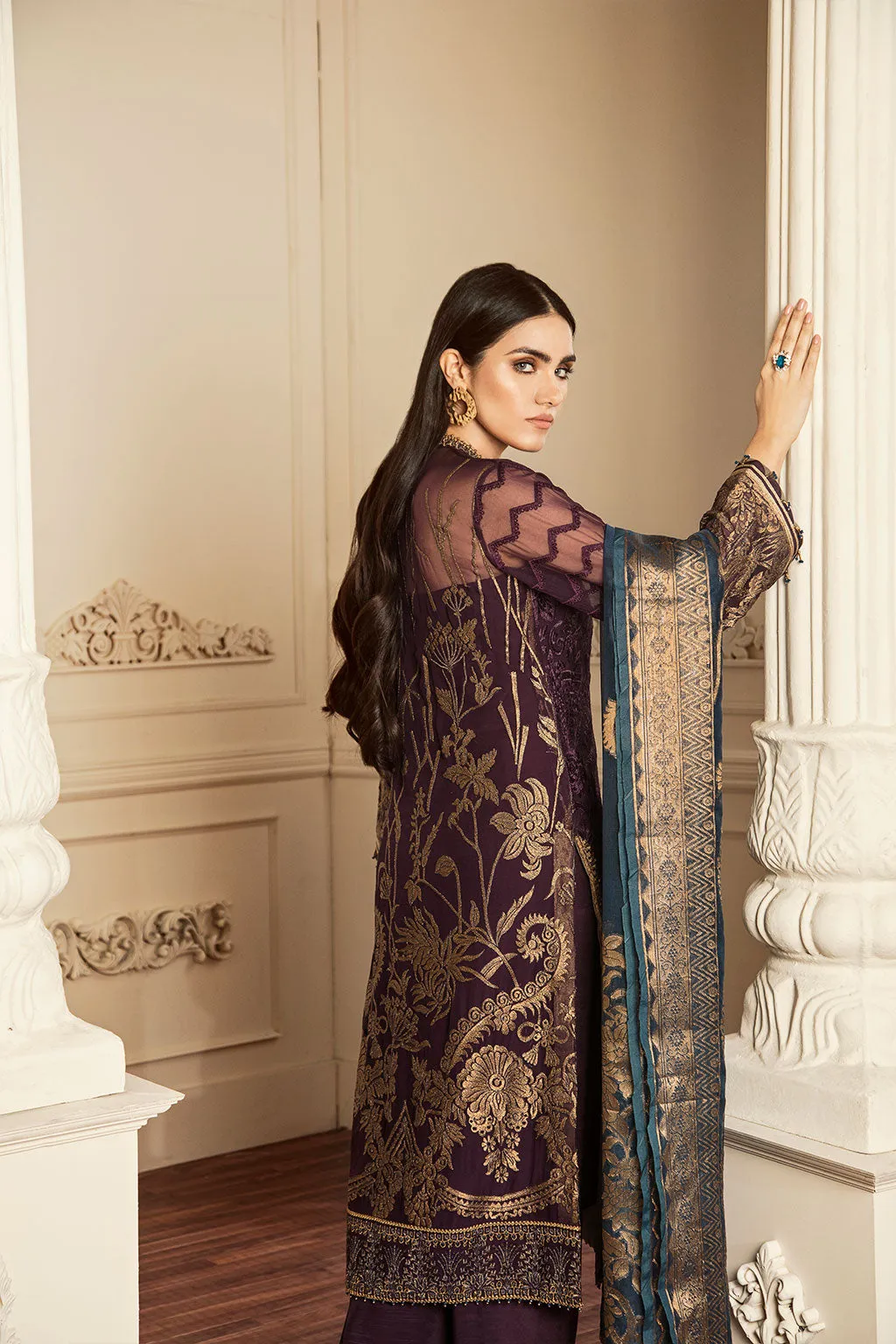 EMBROIDERED CHIFFON CH05-10 UNSTITCHED