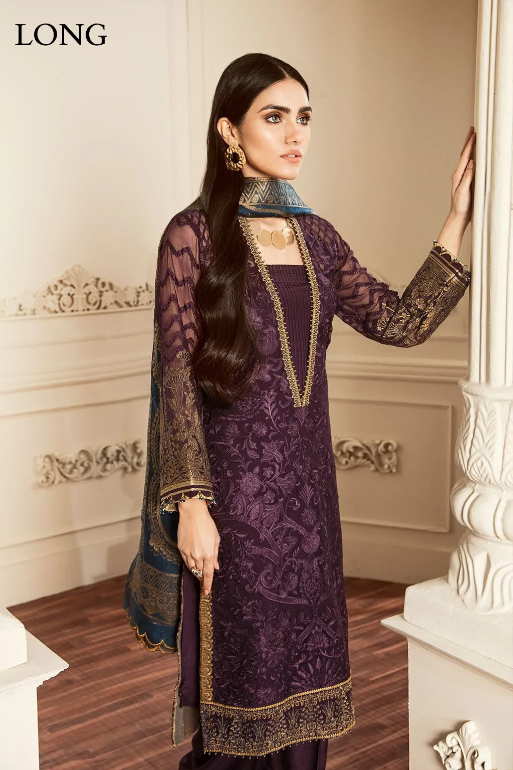 EMBROIDERED CHIFFON CH05-10 UNSTITCHED