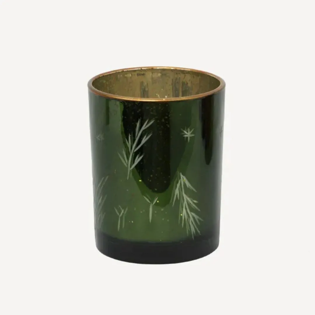 Etched Votive Green | Small
