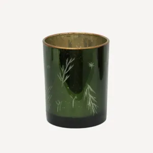 Etched Votive Green | Small