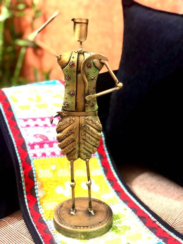 Farmer Man With Agricultural Tools Metal Classic Tamrapatra