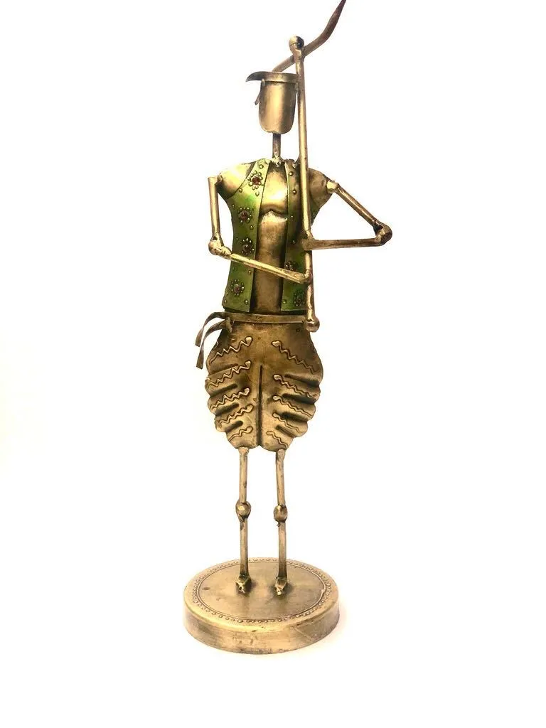 Farmer Man With Agricultural Tools Metal Classic Tamrapatra