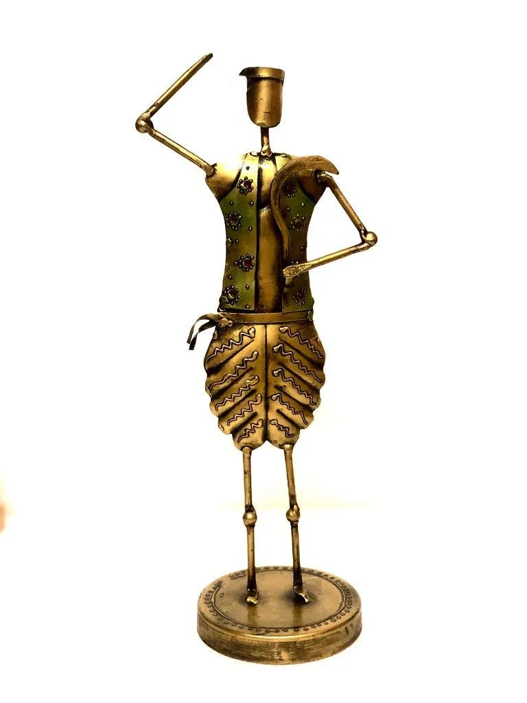 Farmer Man With Agricultural Tools Metal Classic Tamrapatra