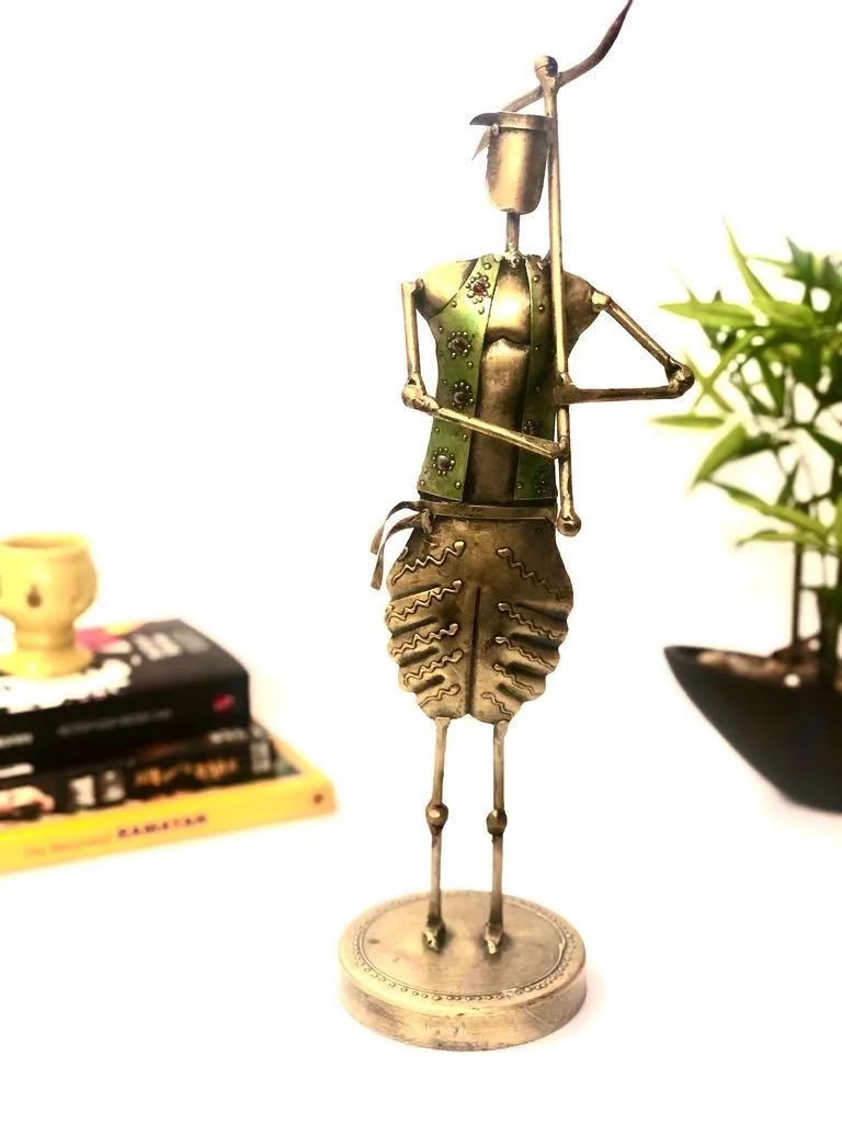 Farmer Man With Agricultural Tools Metal Classic Tamrapatra