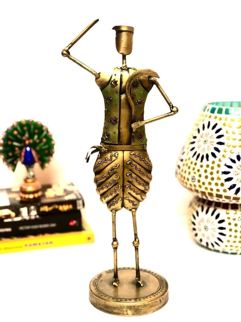 Farmer Man With Agricultural Tools Metal Classic Tamrapatra