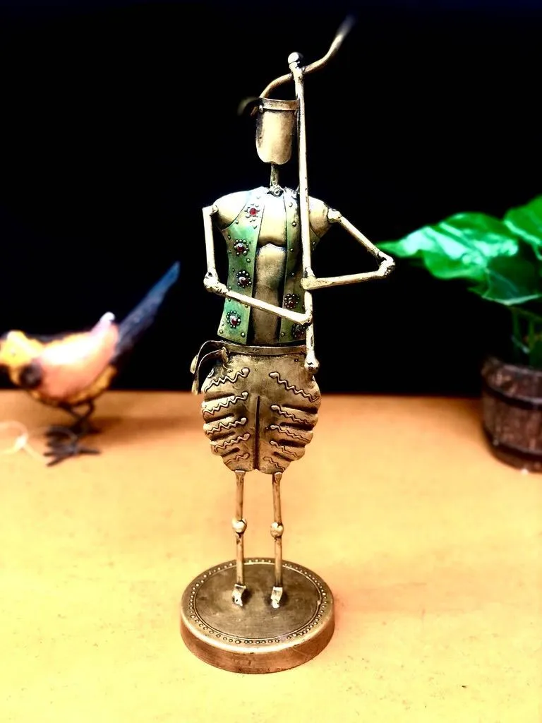 Farmer Man With Agricultural Tools Metal Classic Tamrapatra