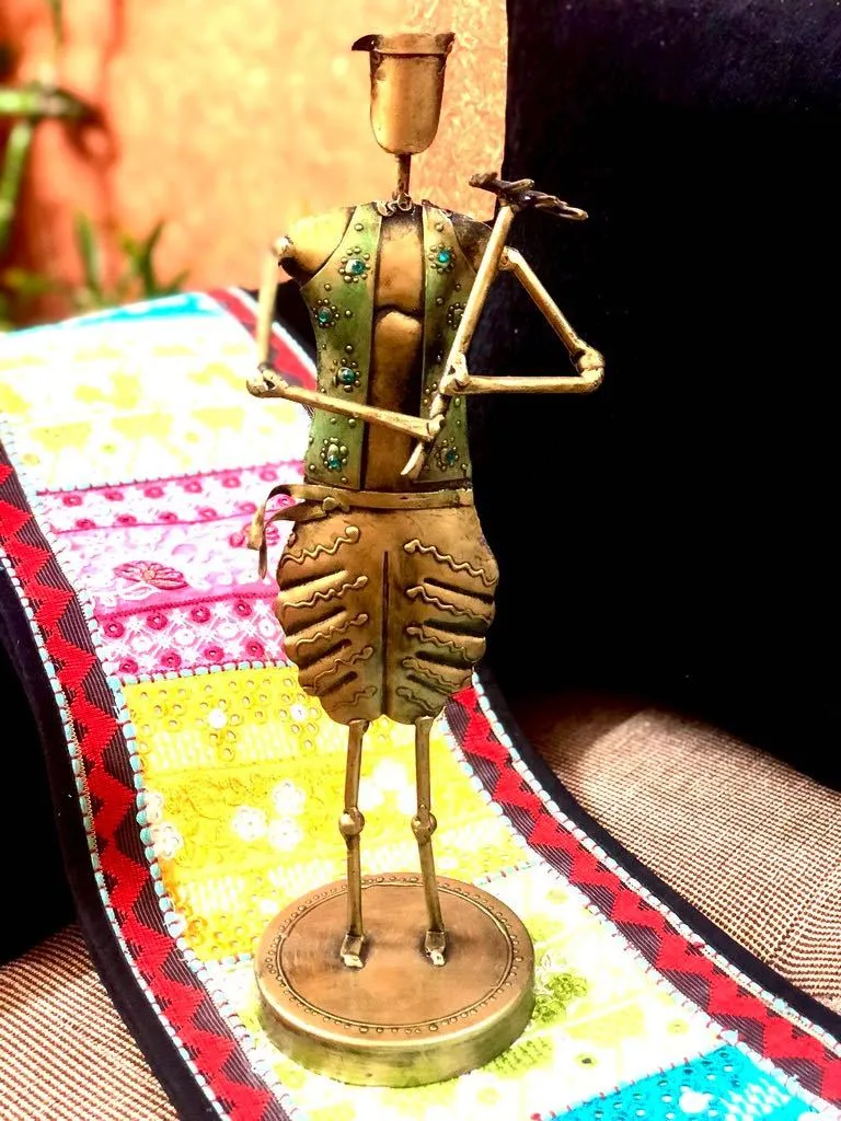 Farmer Man With Agricultural Tools Metal Classic Tamrapatra