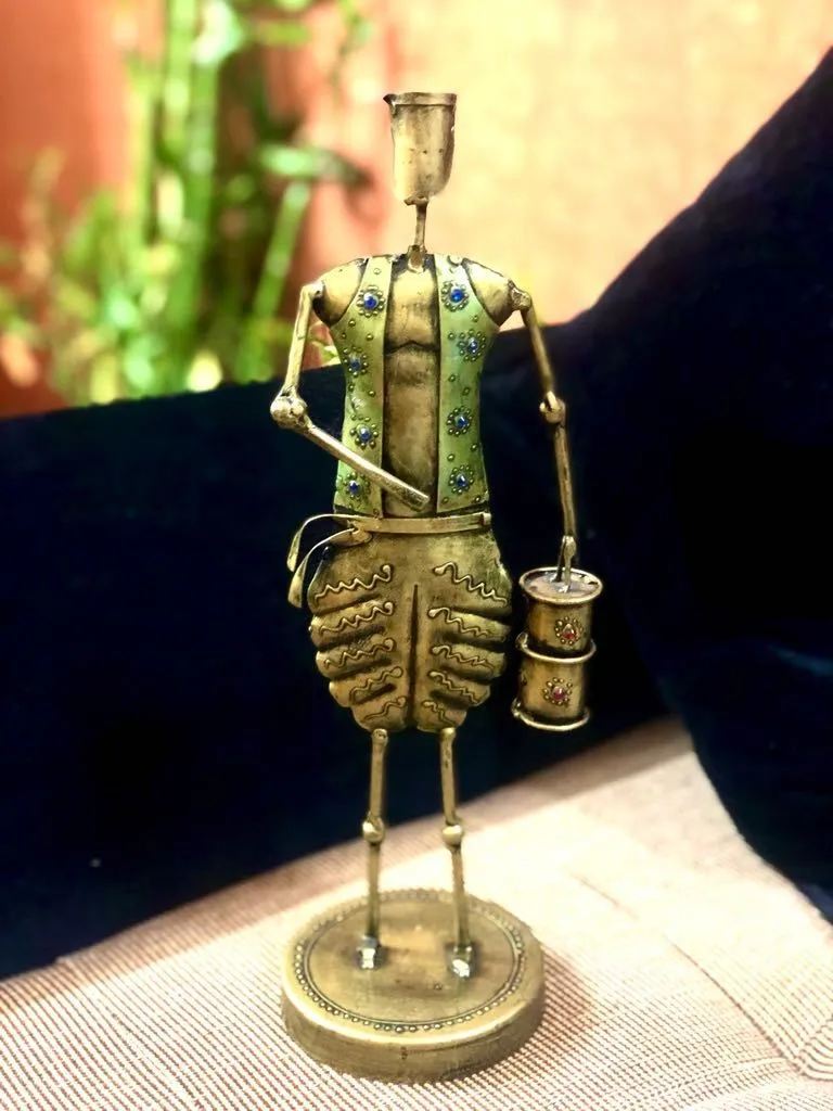 Farmer Man With Agricultural Tools Metal Classic Tamrapatra