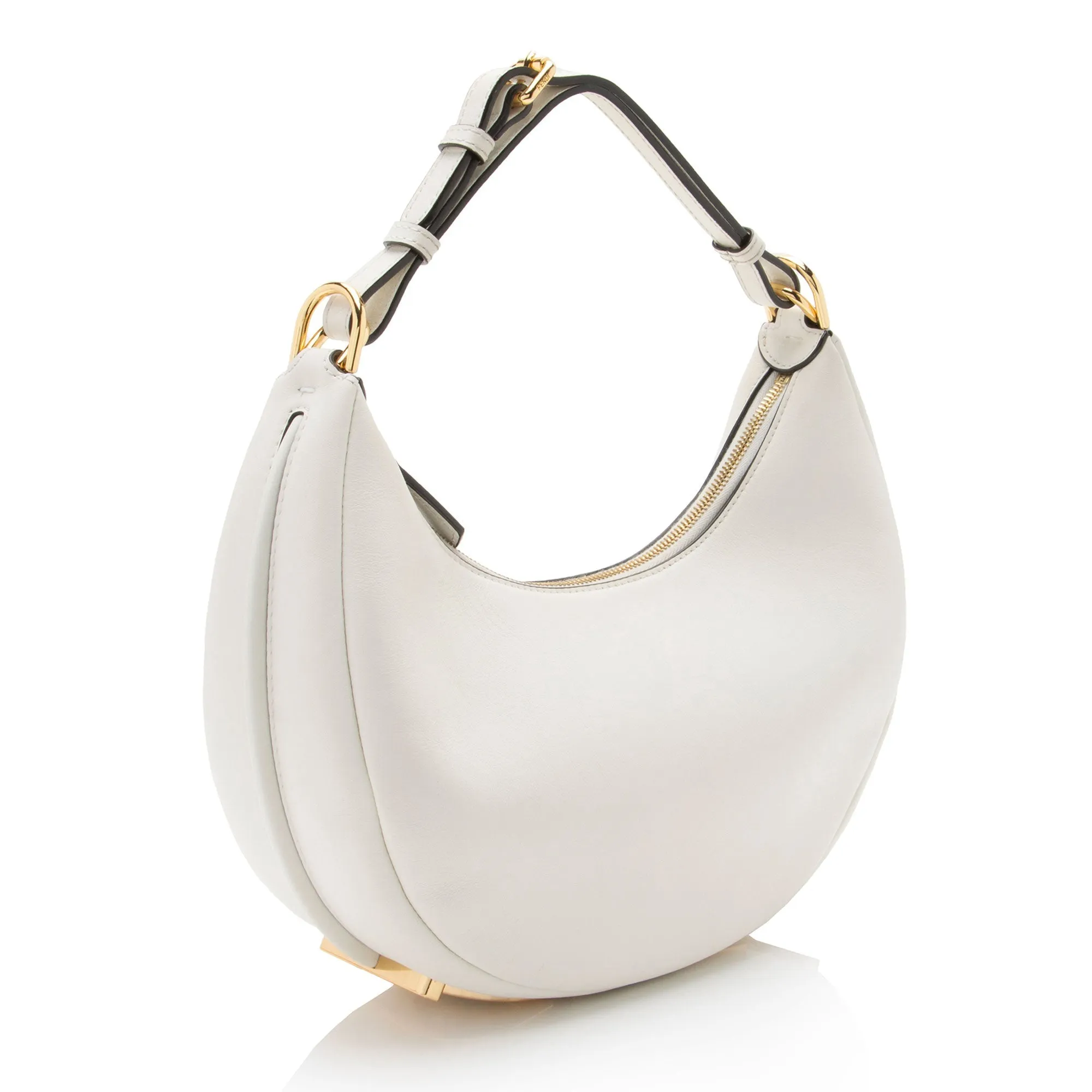 Fendi Leather Fendigraphy Small Hobo