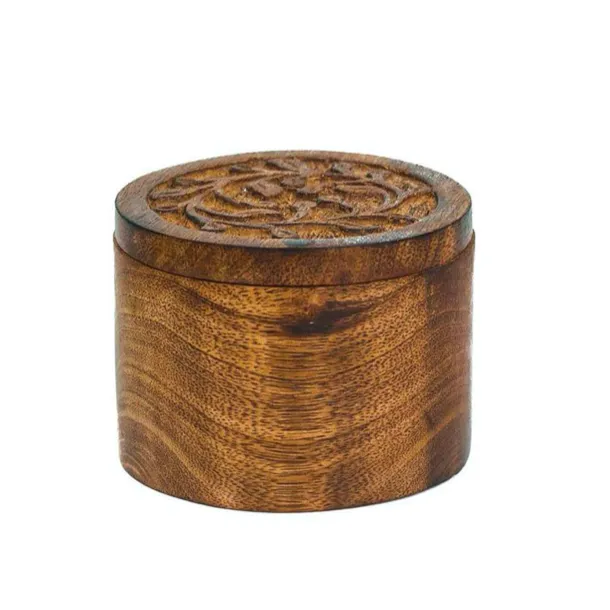Flora Mango Wood Pivot-Top Box