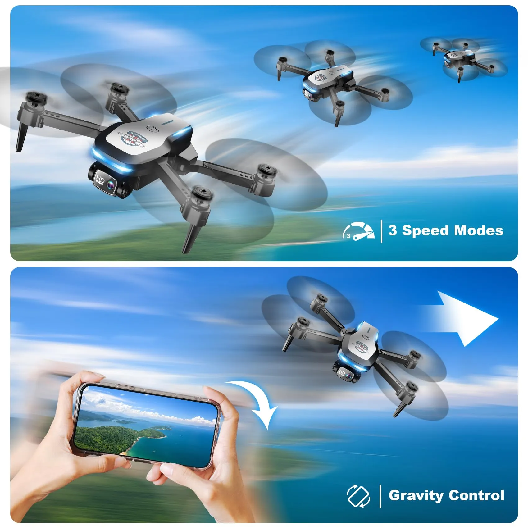 FPV Foldable Mini Drone with 1080P Camera