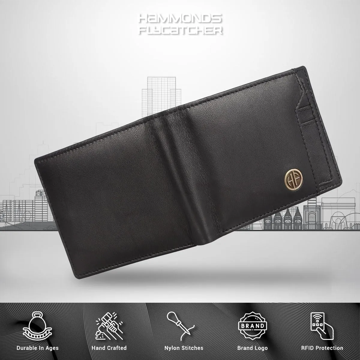 Genuine Leather Wallet for Men - RFID Protected Leather Men's Wallet with 6 ATM Credit/Debit Card Slots
