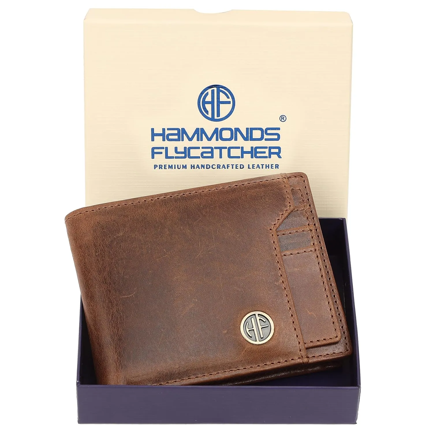 Genuine Leather Wallet for Men - RFID Protected Leather Men's Wallet with 6 ATM Credit/Debit Card Slots