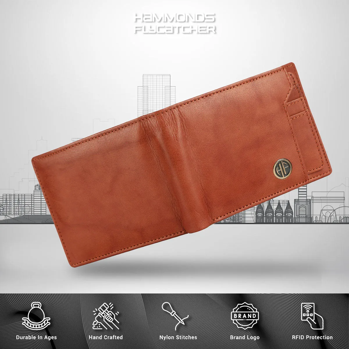 Genuine Leather Wallet for Men - RFID Protected Leather Men's Wallet with 6 ATM Credit/Debit Card Slots