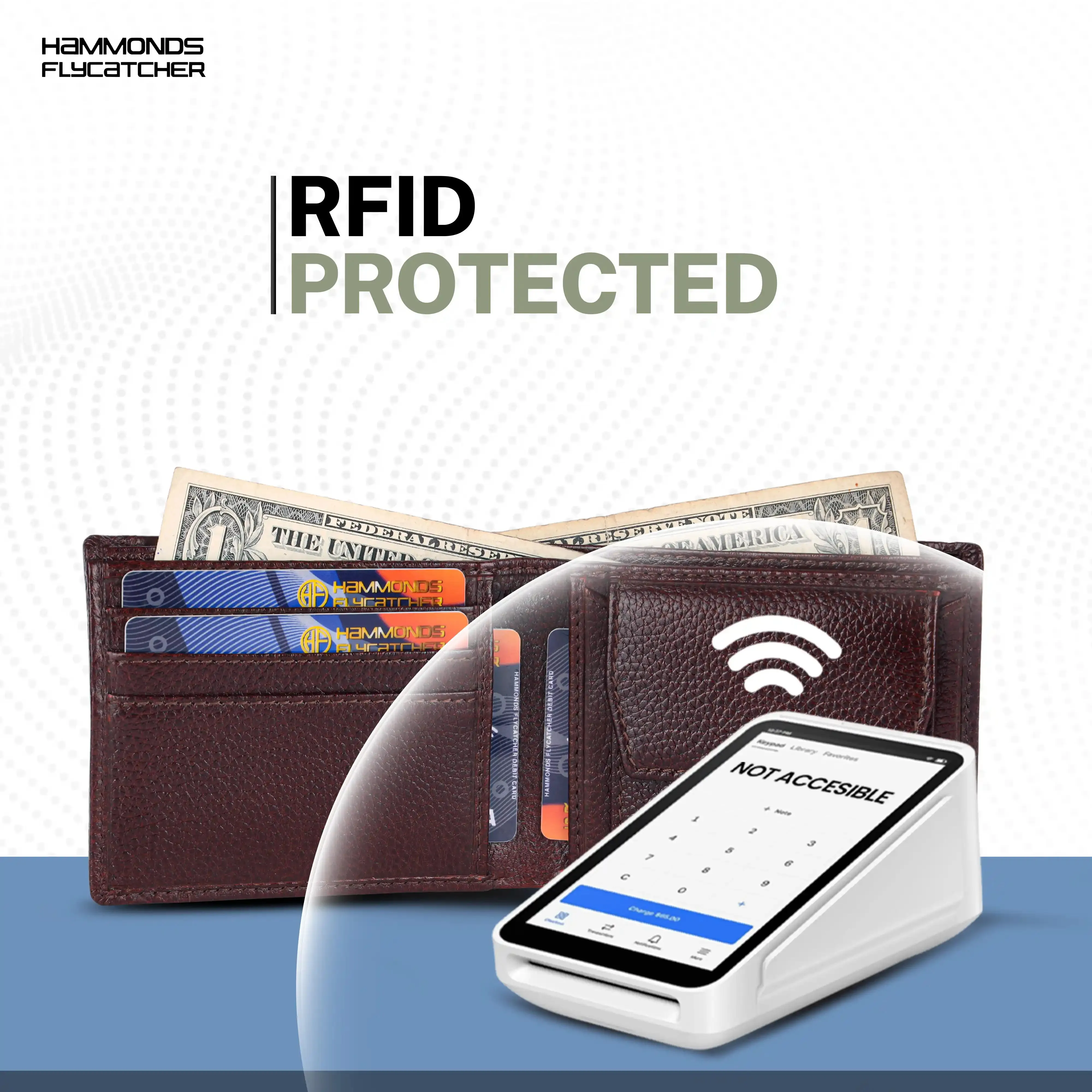 Genuine Leather Wallet for Men - RFID Protected Leather Men's Wallet with 6 ATM Credit/Debit Card Slots