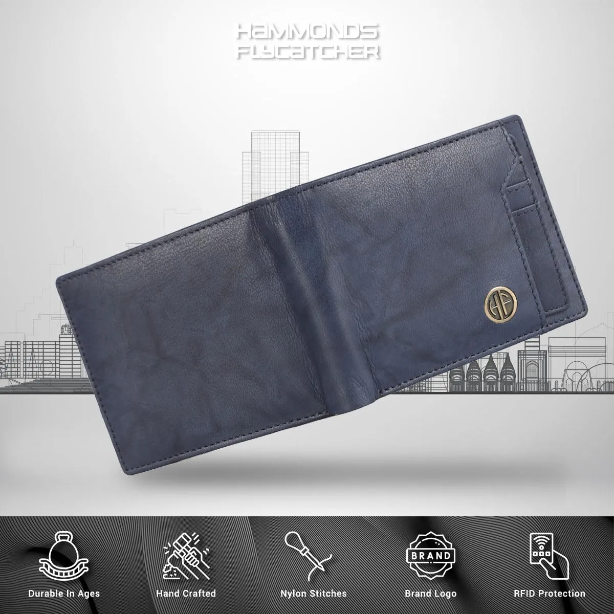Genuine Leather Wallet for Men - RFID Protected Leather Men's Wallet with 6 ATM Credit/Debit Card Slots
