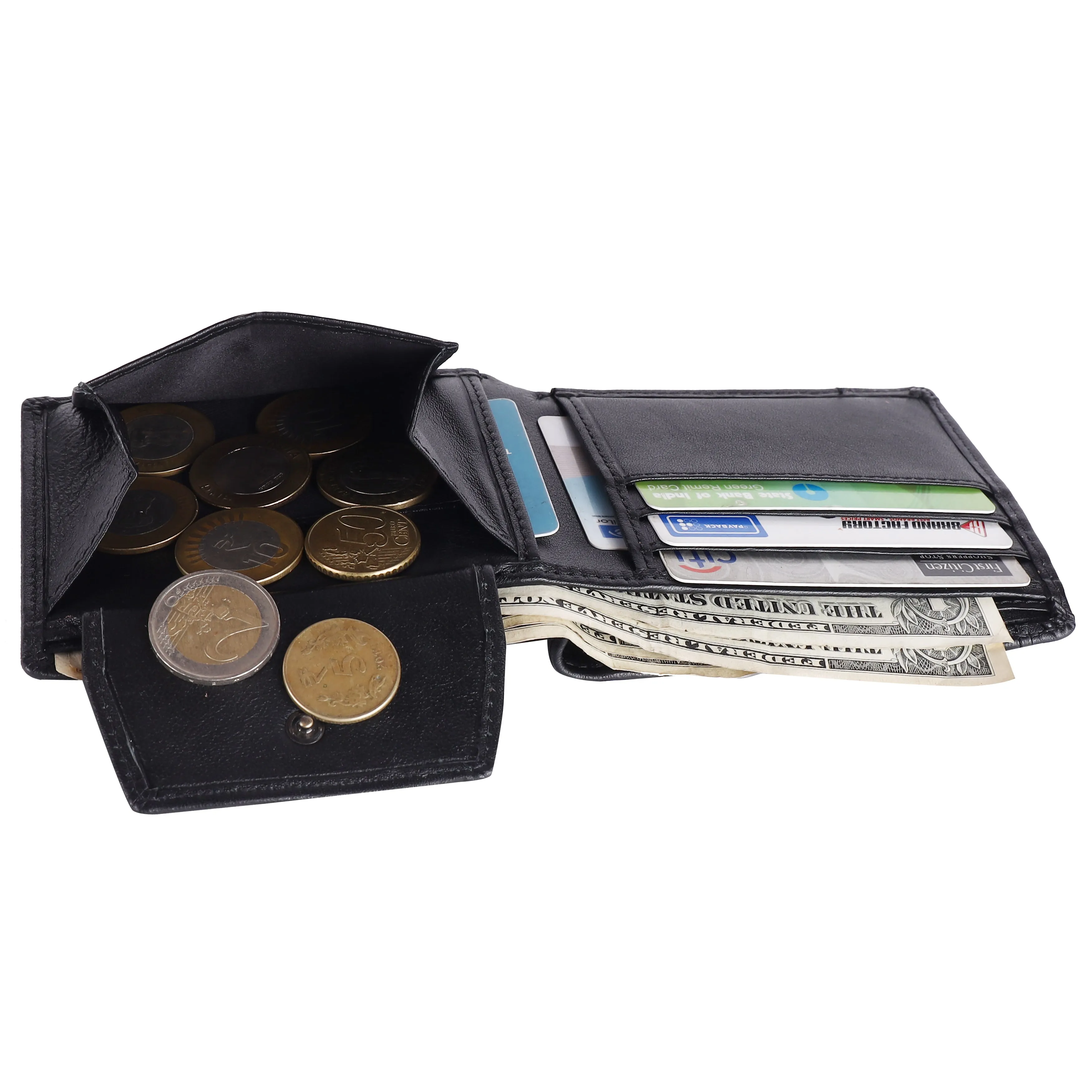 Genuine Leather Wallet for Men - RFID Protected Leather Men's Wallet with 6 ATM Credit/Debit Card Slots