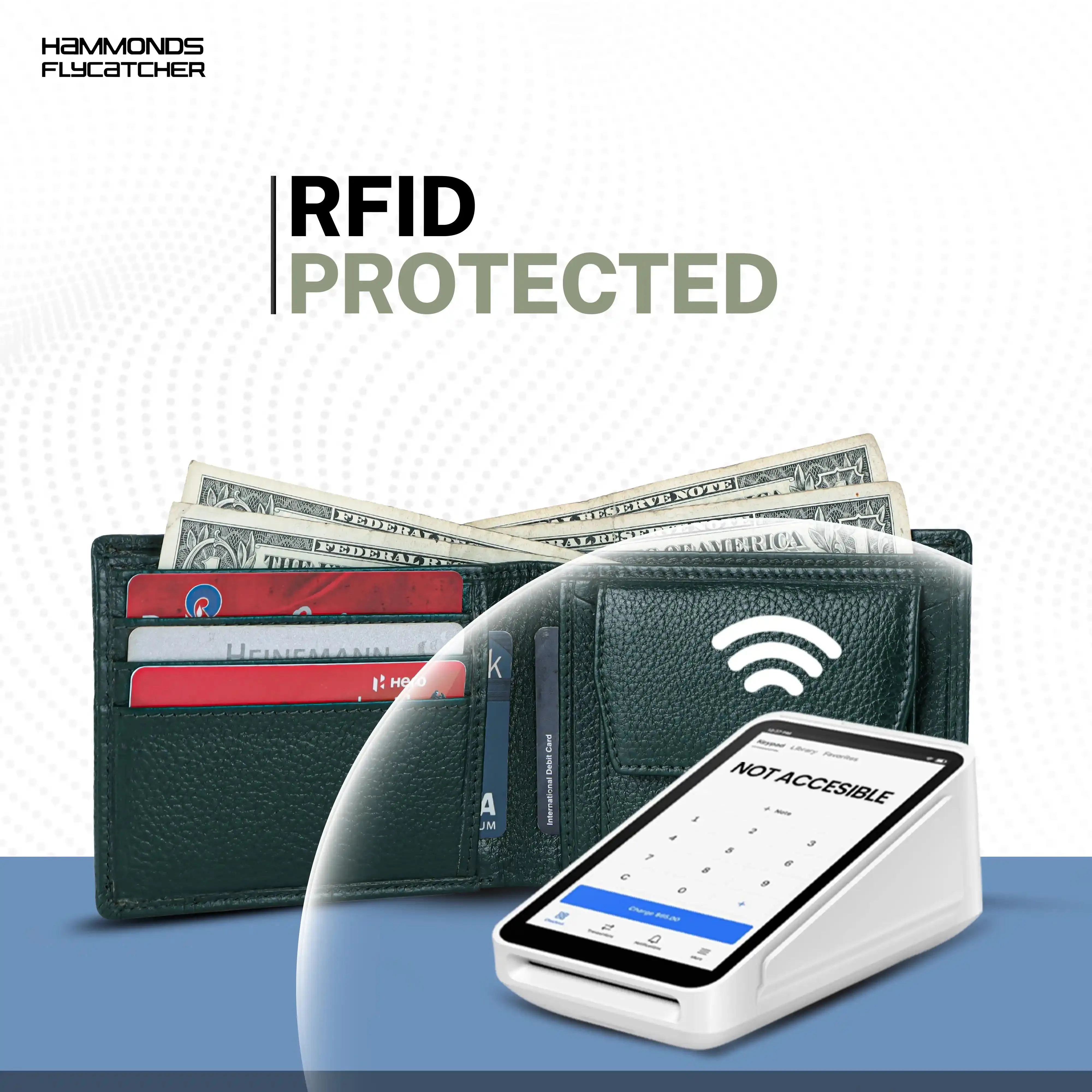Genuine Leather Wallet for Men - RFID Protected Leather Men's Wallet with 6 ATM Credit/Debit Card Slots