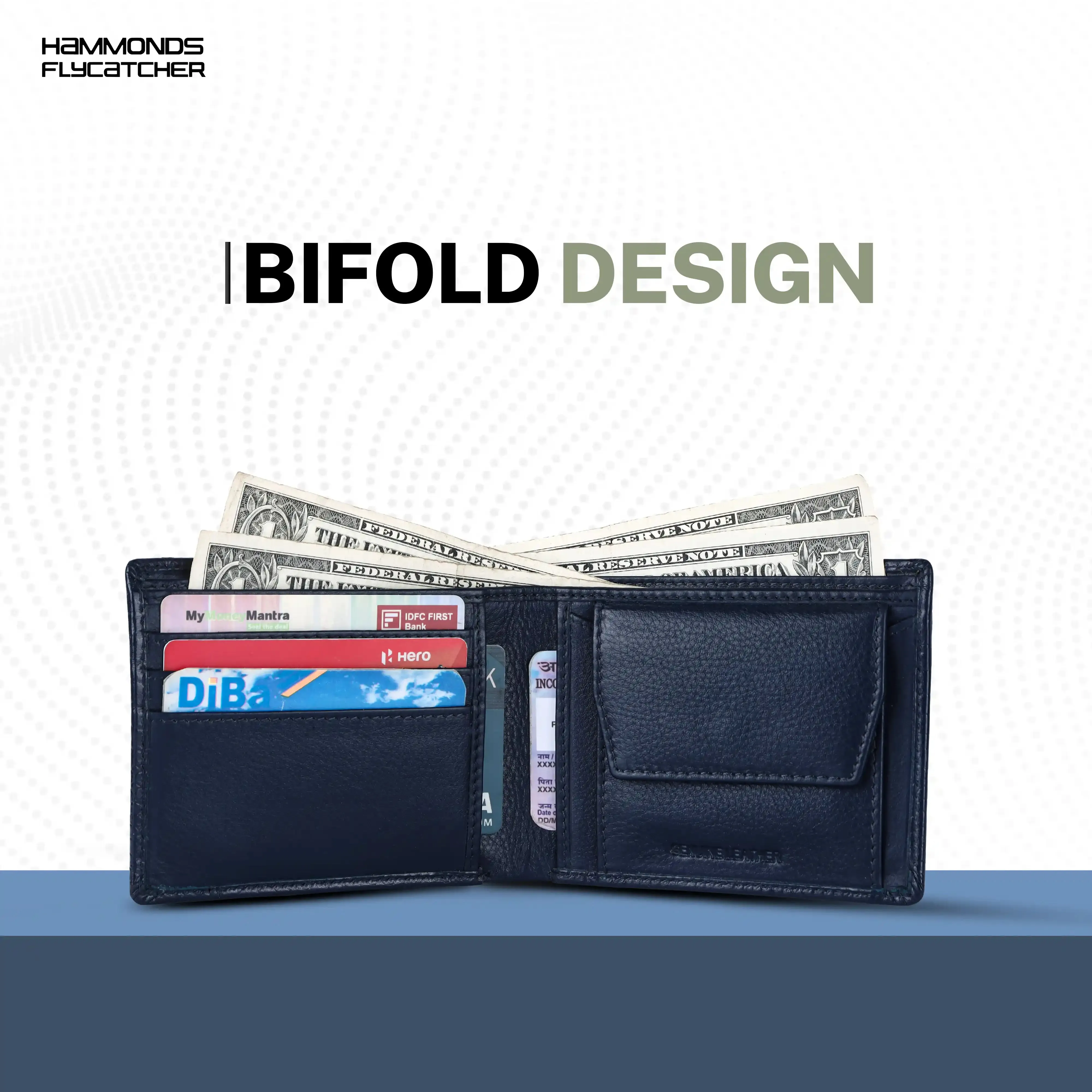 Genuine Leather Wallet for Men - RFID Protected Leather Men's Wallet with 6 ATM Credit/Debit Card Slots
