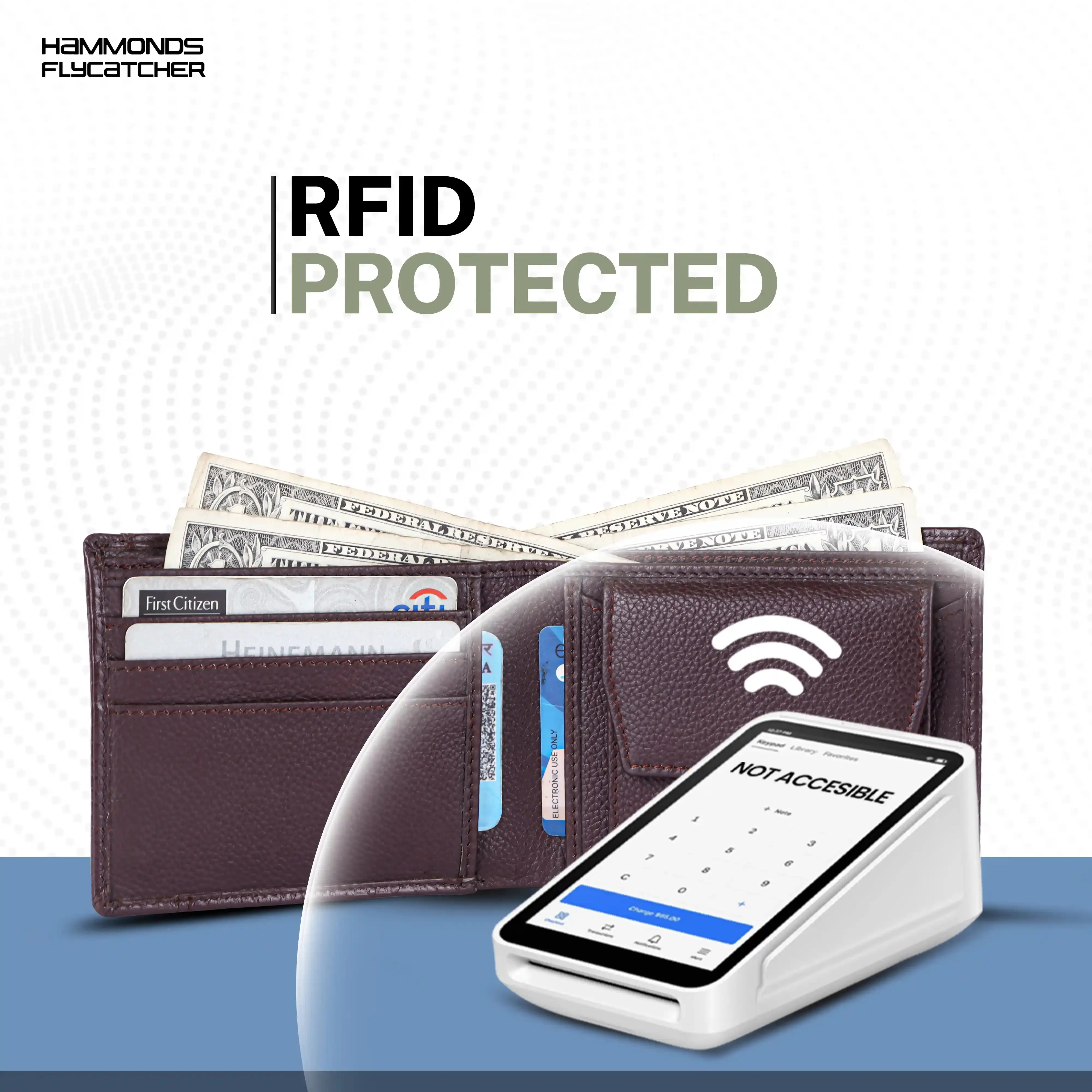 Genuine Leather Wallet for Men - RFID Protected Leather Men's Wallet with 6 ATM Credit/Debit Card Slots