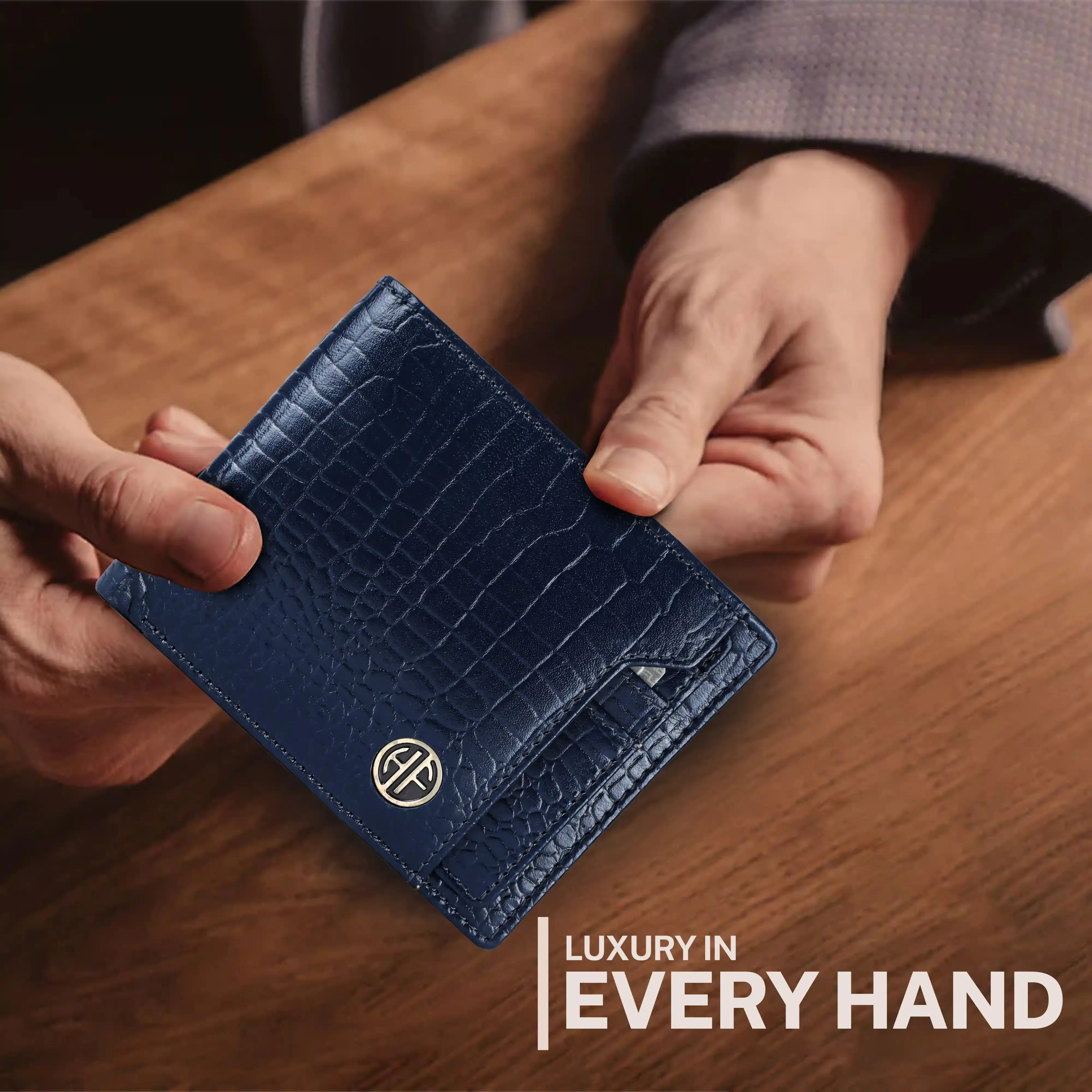 Genuine Leather Wallet for Men - RFID Protected Leather Men's Wallet with 6 ATM Credit/Debit Card Slots