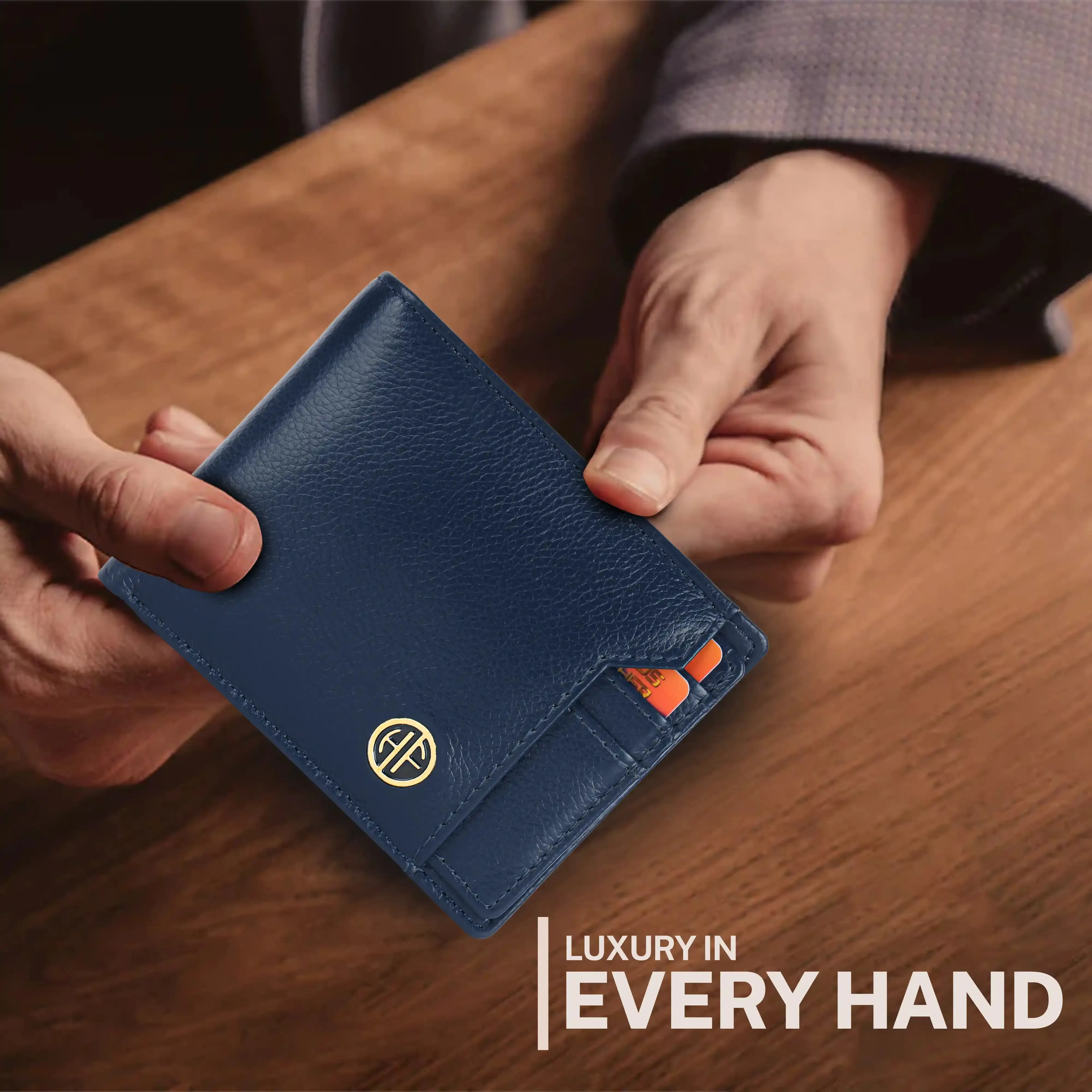 Genuine Leather Wallet for Men - RFID Protected Leather Men's Wallet with 6 ATM Credit/Debit Card Slots