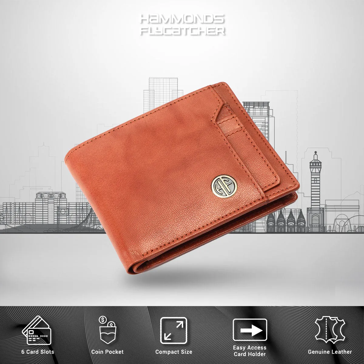 Genuine Leather Wallet for Men - RFID Protected Leather Men's Wallet with 6 ATM Credit/Debit Card Slots