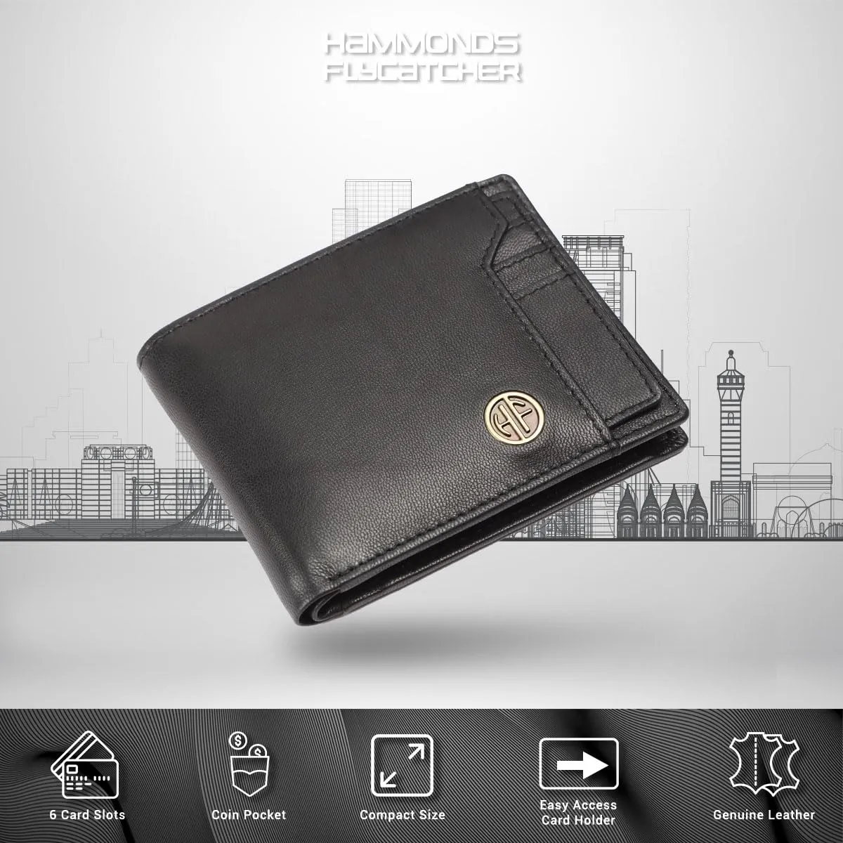 Genuine Leather Wallet for Men - RFID Protected Leather Men's Wallet with 6 ATM Credit/Debit Card Slots