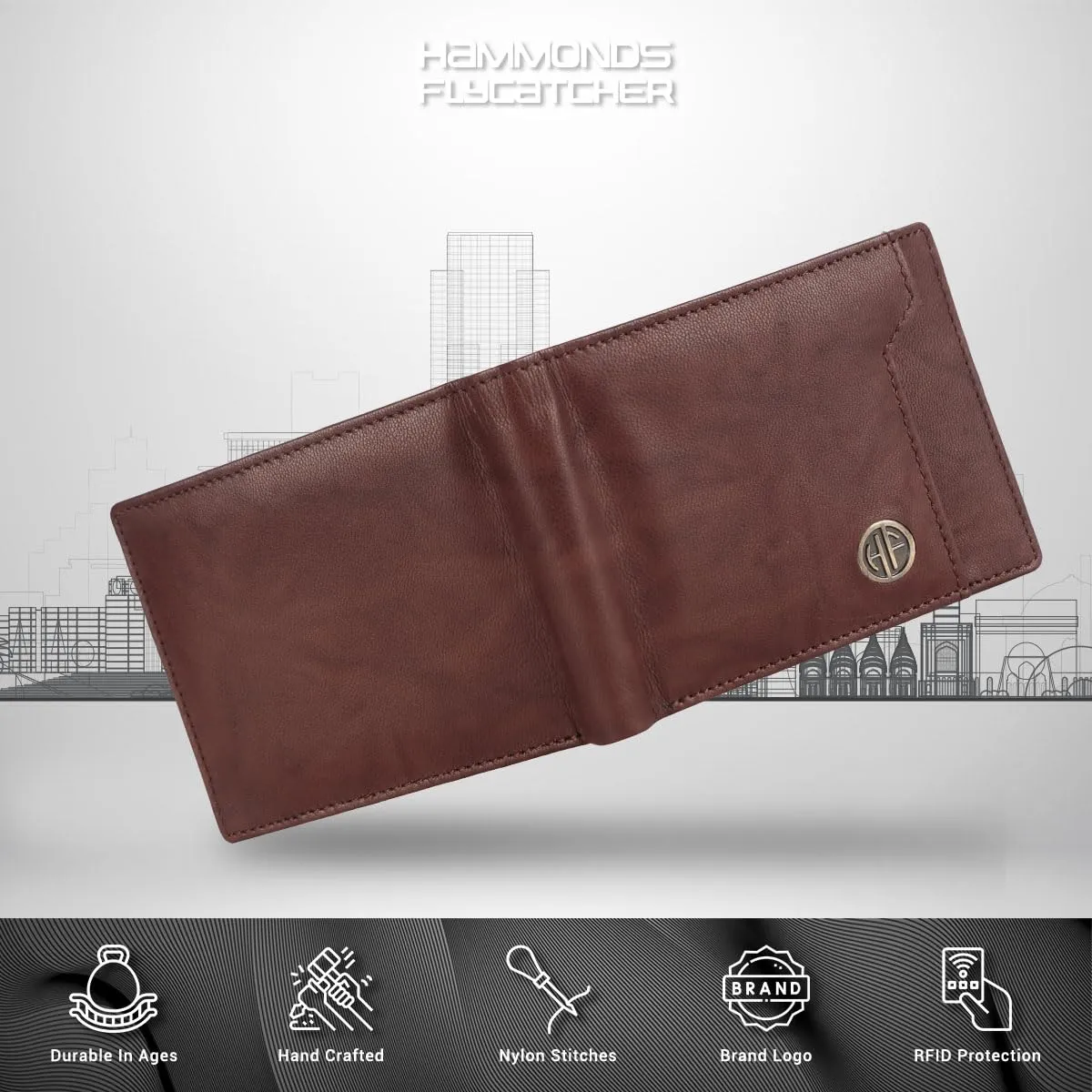 Genuine Leather Wallet for Men - RFID Protected Leather Men's Wallet with 6 ATM Credit/Debit Card Slots