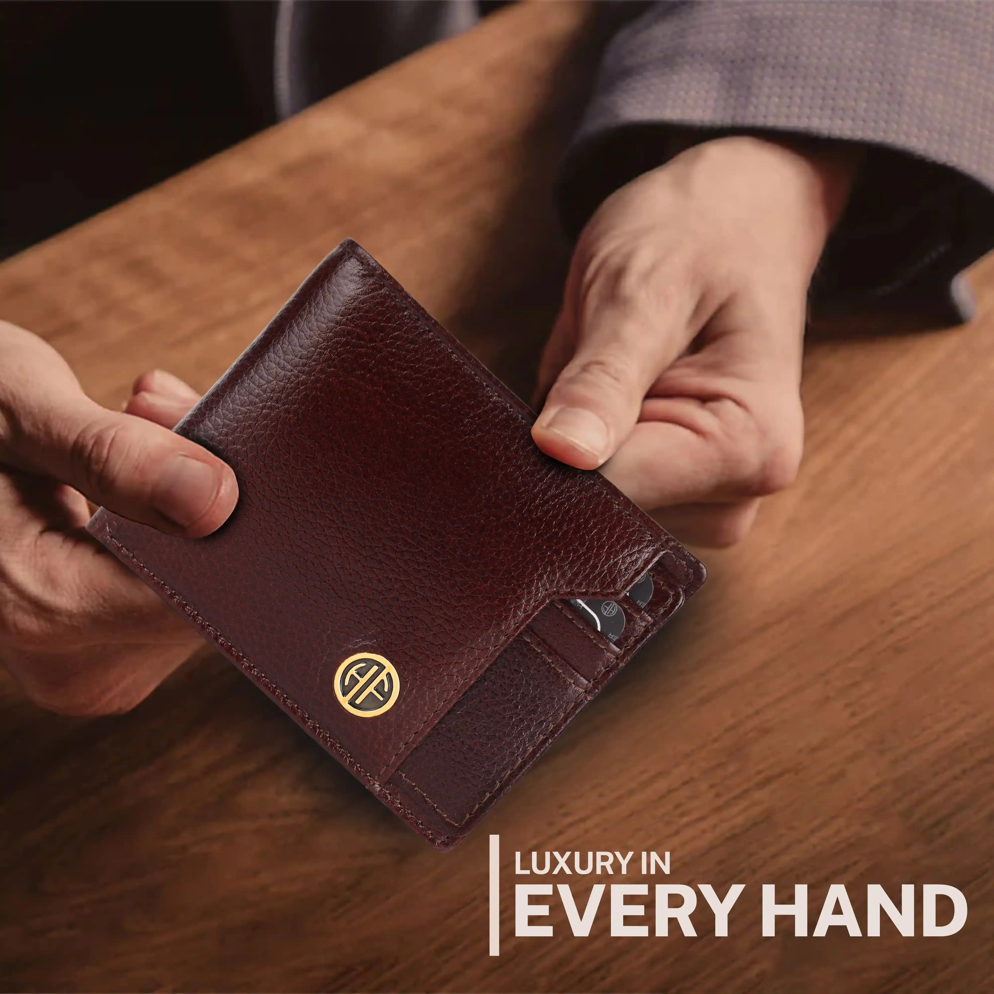 Genuine Leather Wallet for Men - RFID Protected Leather Men's Wallet with 6 ATM Credit/Debit Card Slots