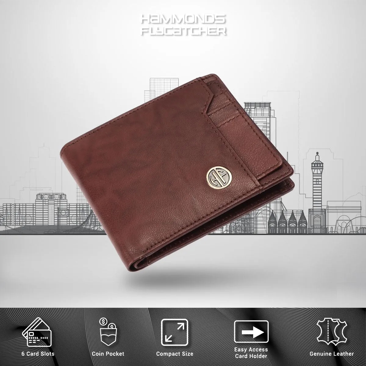 Genuine Leather Wallet for Men - RFID Protected Leather Men's Wallet with 6 ATM Credit/Debit Card Slots