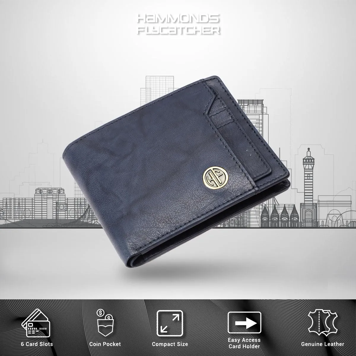 Genuine Leather Wallet for Men - RFID Protected Leather Men's Wallet with 6 ATM Credit/Debit Card Slots