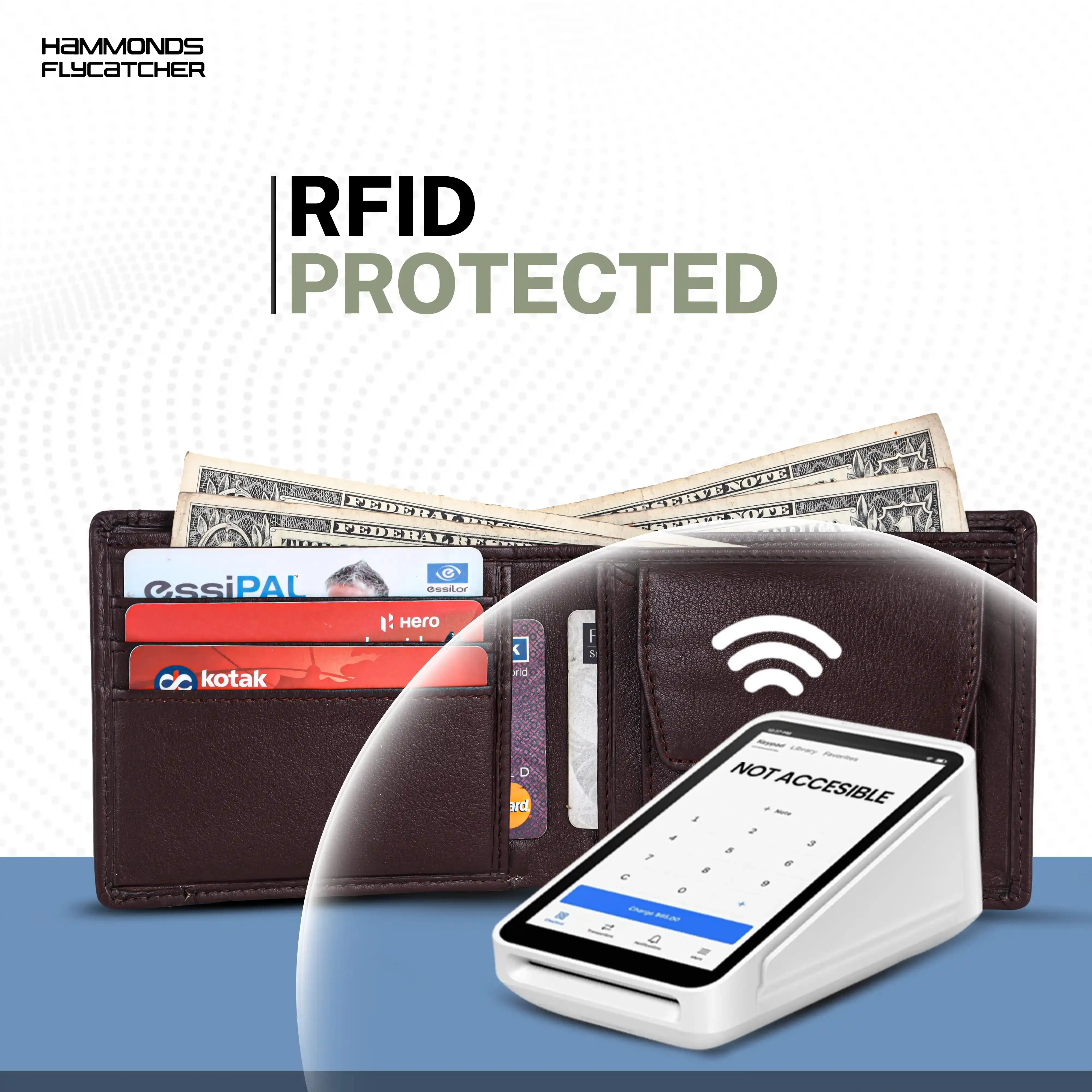 Genuine Leather Wallet for Men - RFID Protected Leather Men's Wallet with 6 ATM Credit/Debit Card Slots