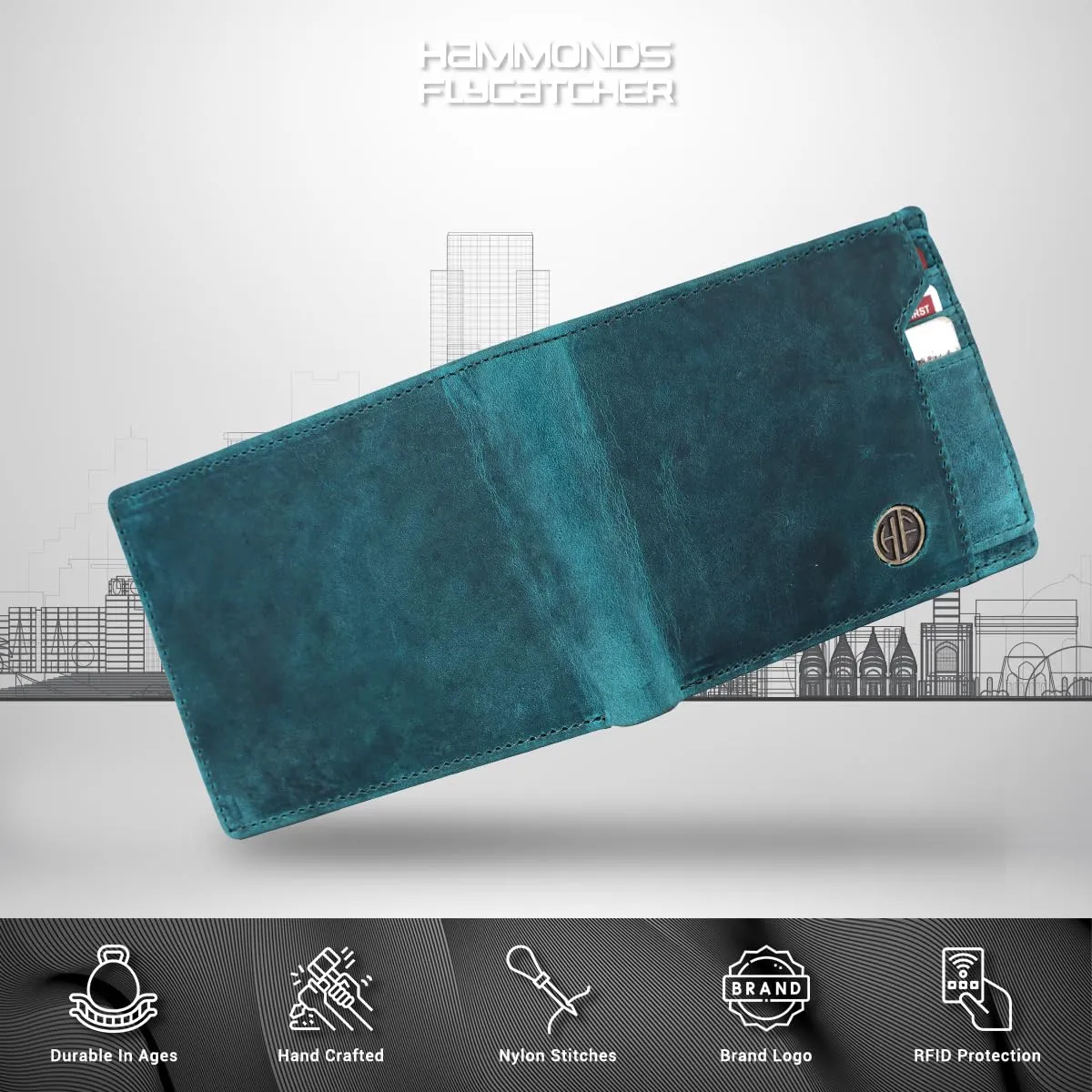 Genuine Leather Wallet for Men - RFID Protected Leather Men's Wallet with 6 ATM Credit/Debit Card Slots